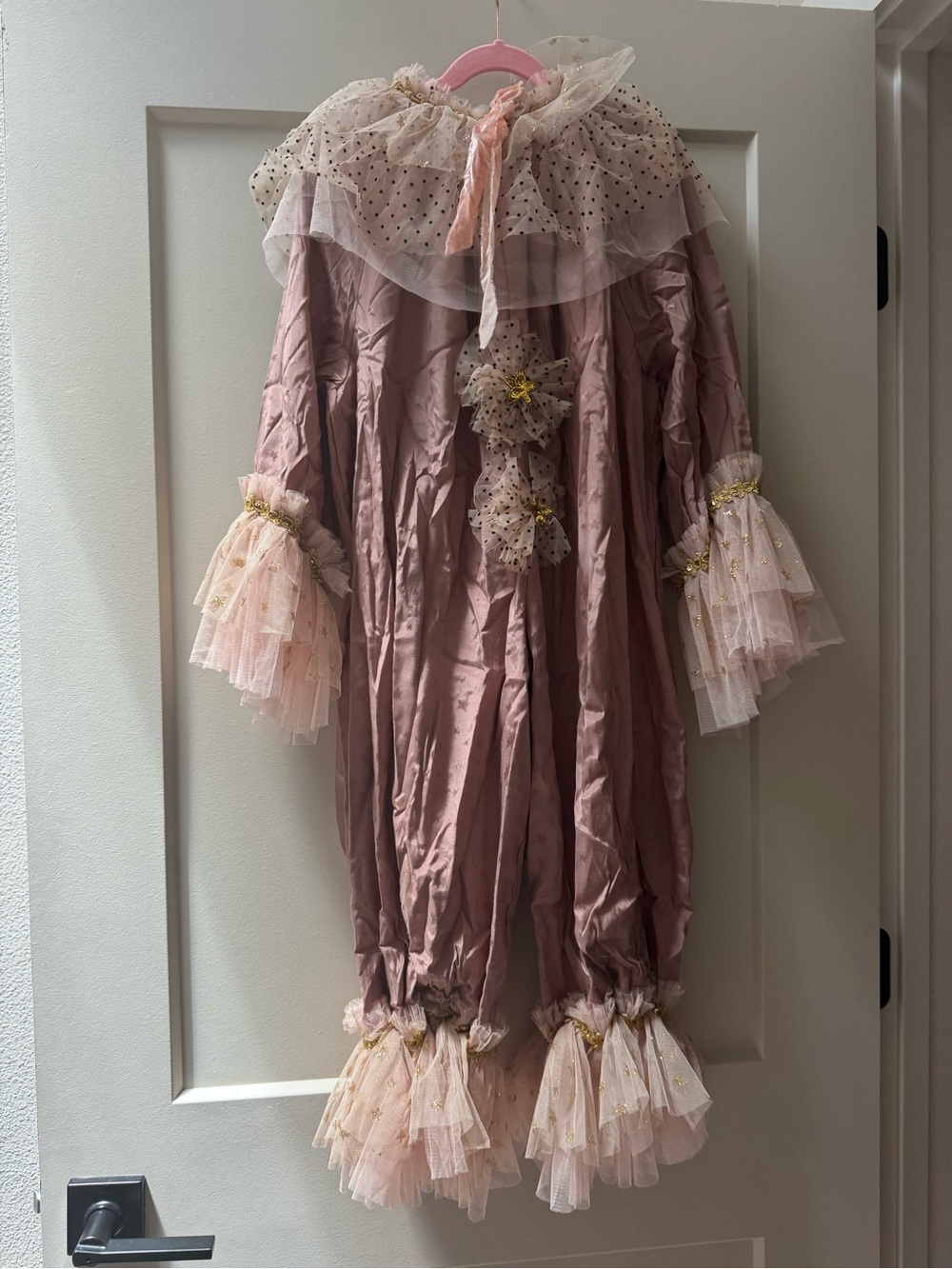 Girls' Pink Tulle Ruffle jumpsuit Costume